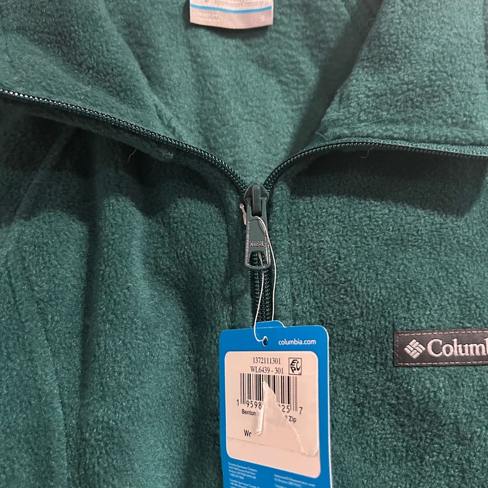 Columbia Benton Springs Full Zip Deep Green Fleece Women’s Jacket - Picture 2 of 6